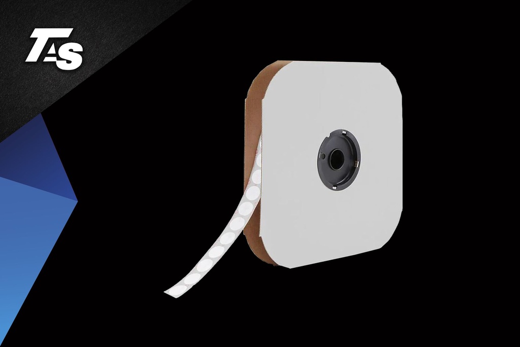 VELCRO COINS 3/4 WHITE FEMAL ADHESIVE BACKED 1200/COINS